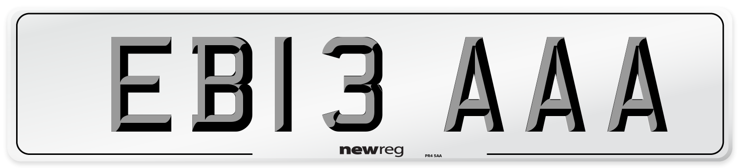 EB13 AAA Number Plate from New Reg